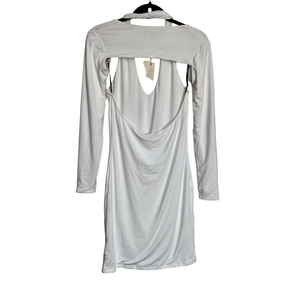 Revolve SER.O.YA Dress Womens Size Large White Lana Mini Sleeveless Halter Shrug - Picture 3 of 12